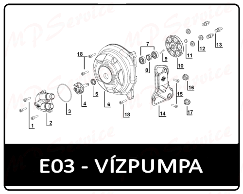 Motowell Magnet RS vízpumpa