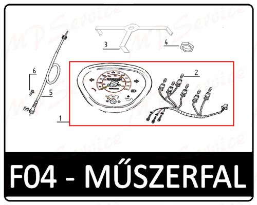 Motowell Retrosa 50 2T műszerfal