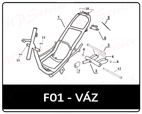 Motowell Yoyo 4T váz