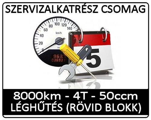 Kötelező szerviz csomag ELENOR (4T 50ccm 8000km LÉGHŰTÉS RÖVID BLOKK)